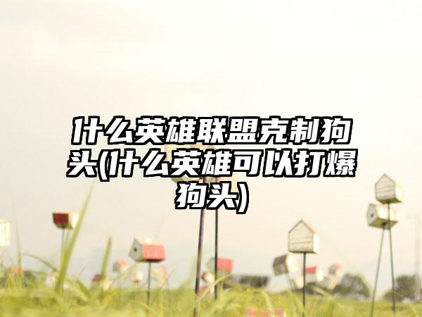 什么英雄联盟克制狗头(什么英雄可以打爆狗头)