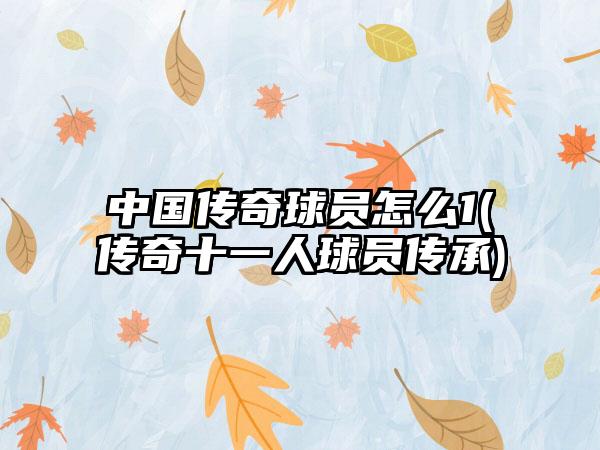 中国传奇球员怎么1(传奇十一人球员传承)