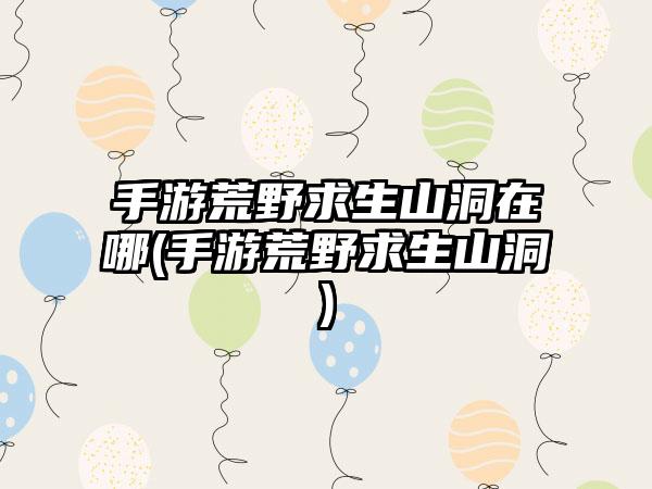 手游荒野求生山洞在哪(手游荒野求生山洞)