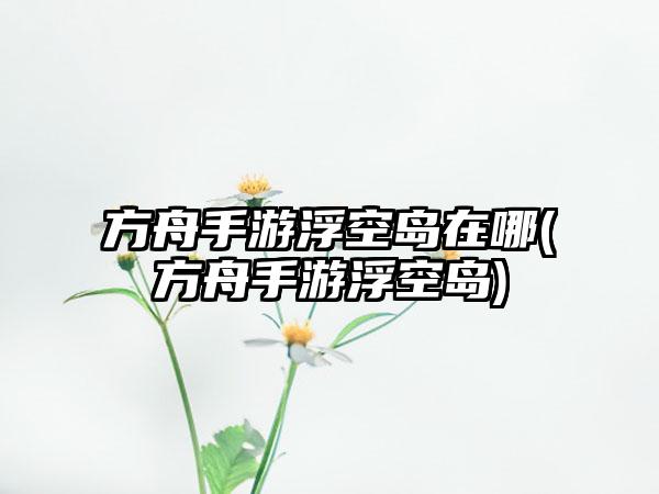 方舟手游浮空岛在哪(方舟手游浮空岛)