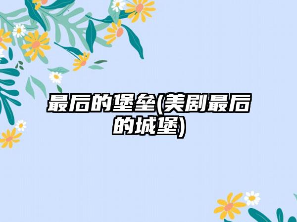 最后的堡垒(美剧最后的城堡)