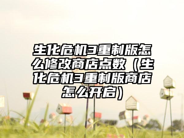 生化危机3重制版怎么修改商店点数(生化危机3重制版商店怎么开启)