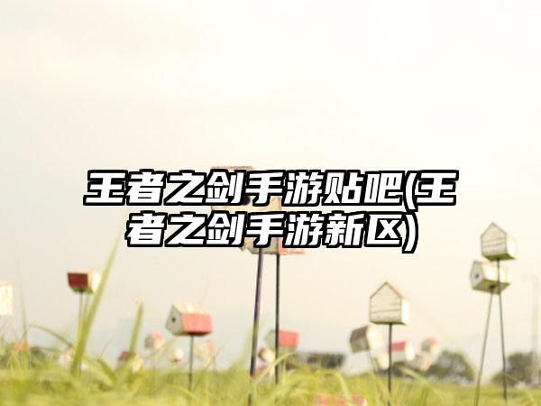 王者之剑手游贴吧(王者之剑手游新区)