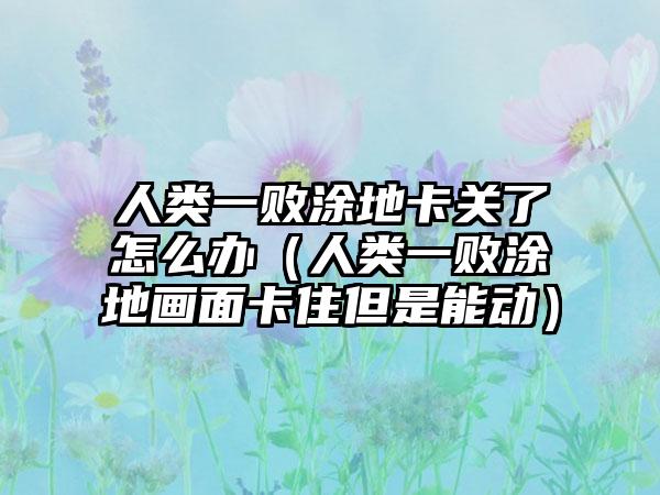 人类一败涂地卡关了怎么办（人类一败涂地画面卡住但是能动）