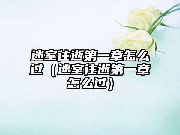 迷室往逝第一章怎么过（迷室往逝第一章怎么过）