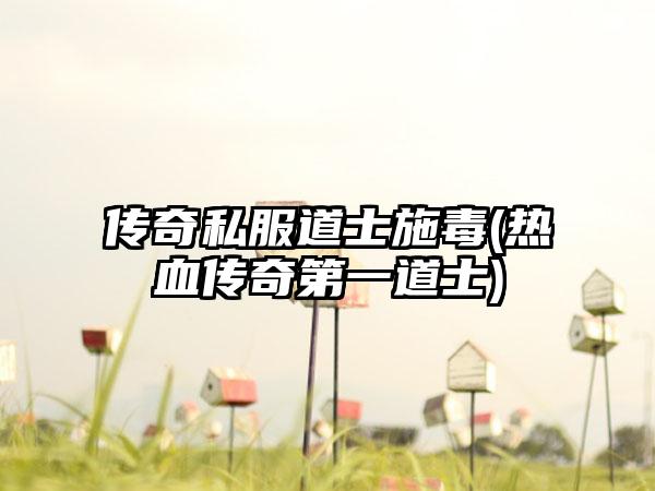 传奇私服道士施毒(热血传奇第一道士)