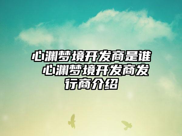 心渊梦境开发商是谁 心渊梦境开发商发行商介绍