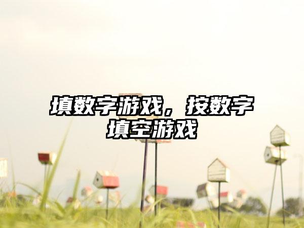 填数字游戏，按数字填空游戏