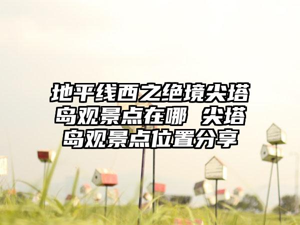 地平线西之绝境尖塔岛观景点在哪 尖塔岛观景点位置分享