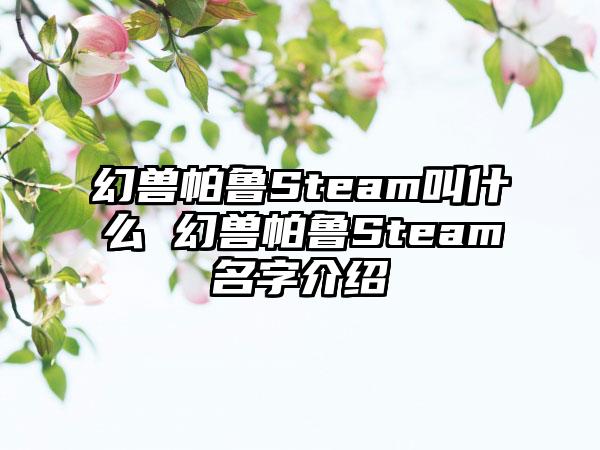 幻兽帕鲁Steam叫什么 幻兽帕鲁Steam名字介绍