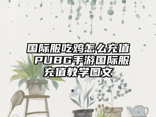 国际服吃鸡怎么充值 PUBG手游国际服充值教学图文
