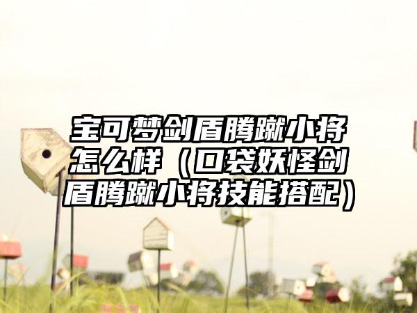 宝可梦剑盾腾蹴小将怎么样（口袋妖怪剑盾腾蹴小将技能搭配）