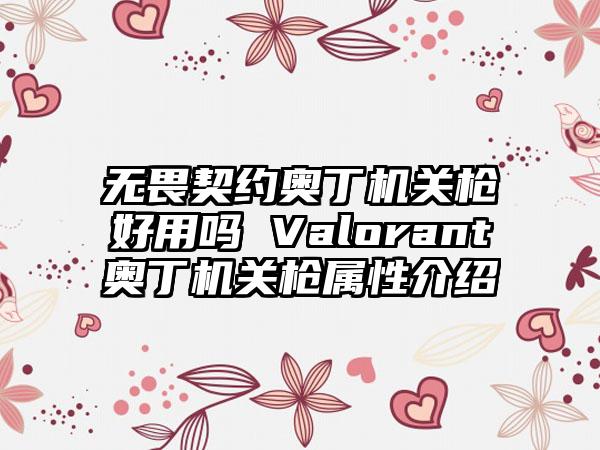 无畏契约奥丁机关枪好用吗 Valorant奥丁机关枪属性介绍