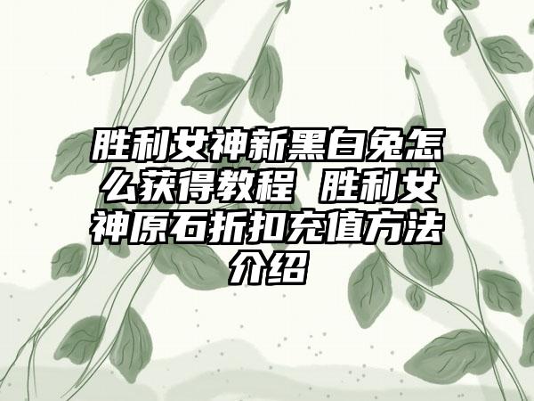 胜利女神新黑白兔怎么获得教程 胜利女神原石折扣充值方法介绍