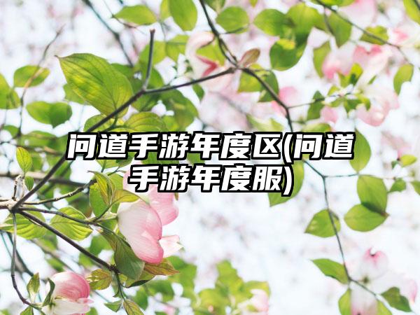 问道手游年度区(问道手游年度服)