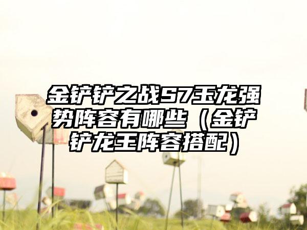 金铲铲之战S7玉龙强势阵容有哪些（金铲铲龙王阵容搭配）