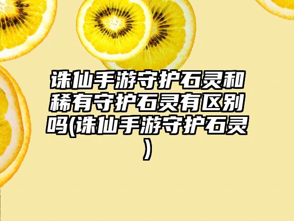 诛仙手游守护石灵和稀有守护石灵有区别吗(诛仙手游守护石灵)