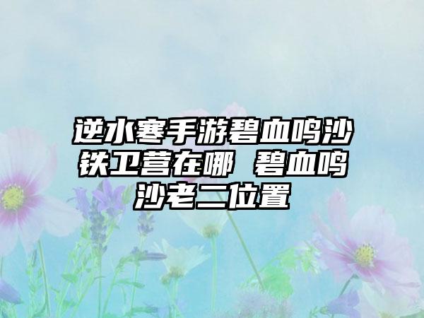 逆水寒手游碧血鸣沙铁卫营在哪 碧血鸣沙老二位置