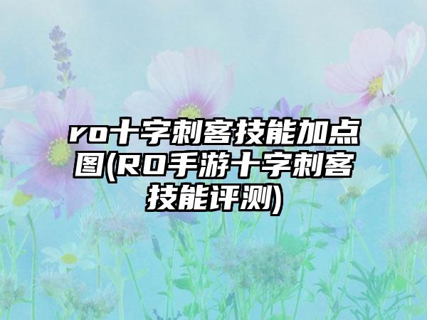 ro十字刺客技能加点图(RO手游十字刺客技能评测)