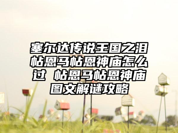 塞尔达传说王国之泪帖恩马帖恩神庙怎么过 帖恩马帖恩神庙图文解谜攻略