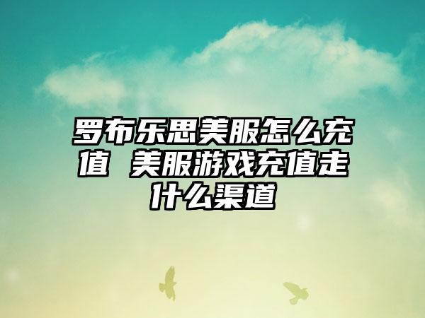 罗布乐思美服怎么充值 美服游戏充值走什么渠道