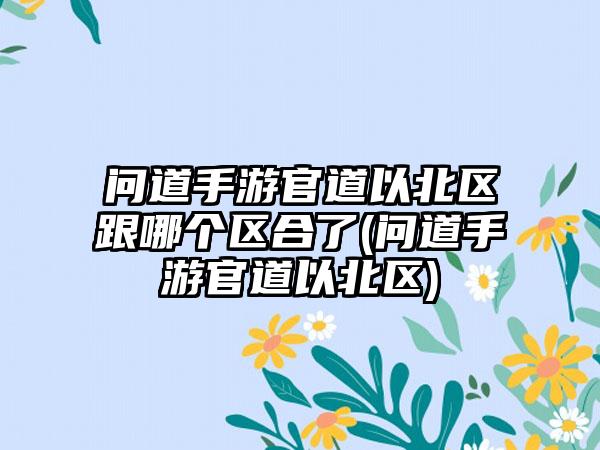 问道手游官道以北区跟哪个区合了(问道手游官道以北区)