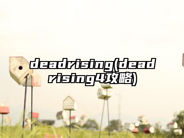 deadrising(deadrising4攻略)