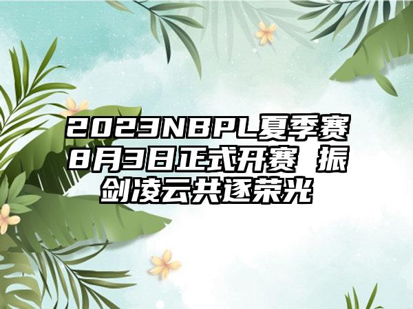 2023NBPL夏季赛8月3日正式开赛 振剑凌云共逐荣光