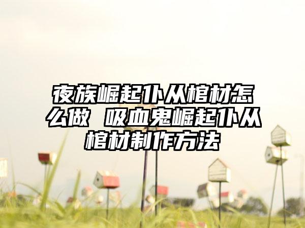 夜族崛起仆从棺材怎么做 吸血鬼崛起仆从棺材制作方法