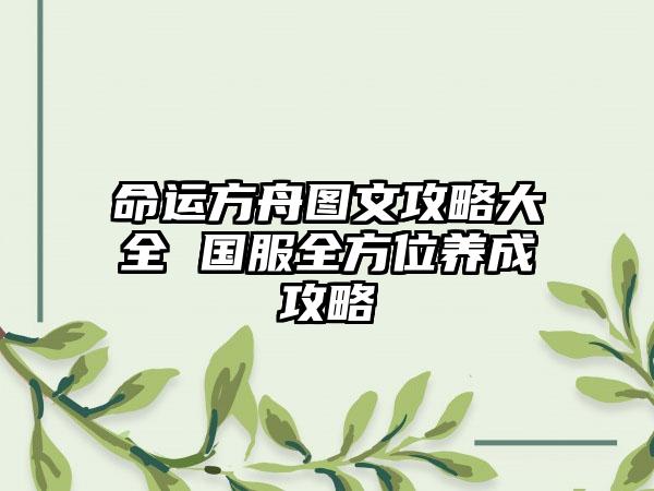 命运方舟图文攻略大全 国服全方位养成攻略