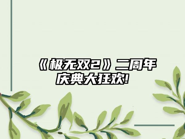 《极无双2》二周年庆典大狂欢!