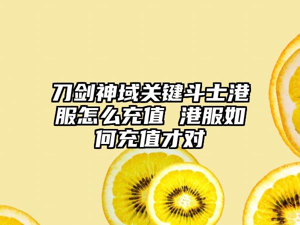 刀剑神域关键斗士港服怎么充值 港服如何充值才对