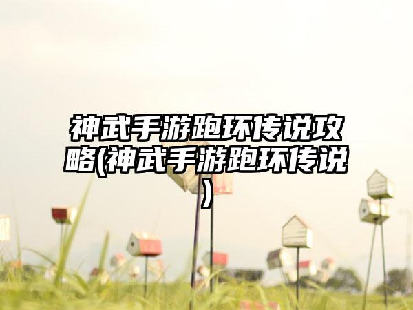 神武手游跑环传说攻略(神武手游跑环传说)