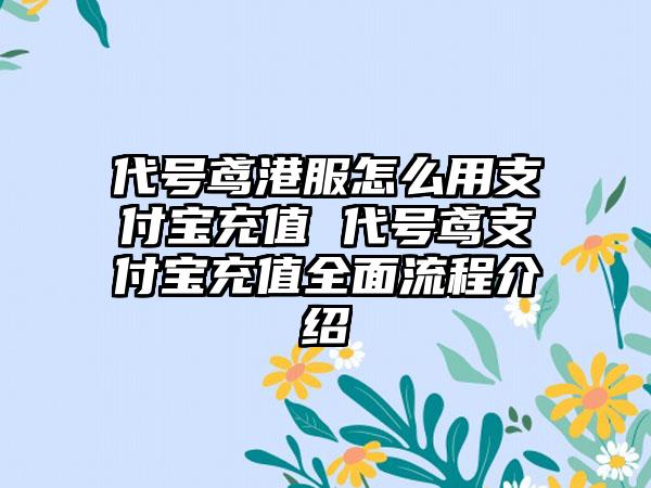 代号鸢港服怎么用支付宝充值 代号鸢支付宝充值全面流程介绍