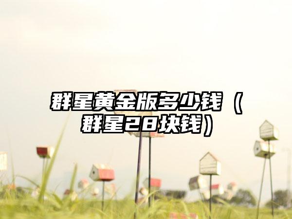 群星黄金版多少钱（群星28块钱）