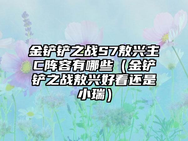 金铲铲之战S7敖兴主C阵容有哪些（金铲铲之战敖兴好看还是小瑞）