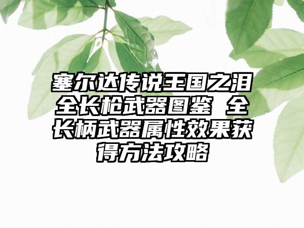 塞尔达传说王国之泪全长枪武器图鉴 全长柄武器属性效果获得方法攻略
