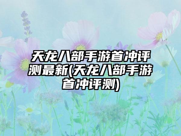 天龙八部手游首冲评测最新(天龙八部手游首冲评测)