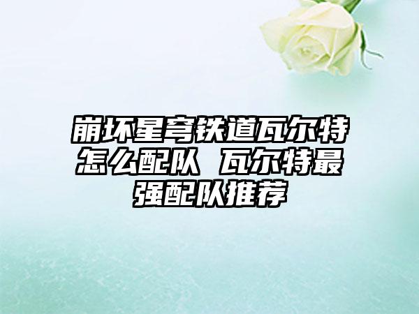 崩坏星穹铁道瓦尔特怎么配队 瓦尔特最强配队推荐