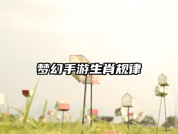 梦幻手游生肖规律