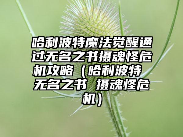 哈利波特魔法觉醒通过无名之书摄魂怪危机攻略（哈利波特 无名之书 摄魂怪危机）