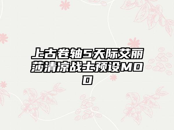 上古卷轴5天际艾丽莎清凉战士预设MOD