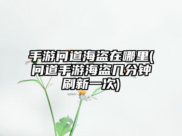 手游问道海盗在哪里(问道手游海盗几分钟刷新一次)