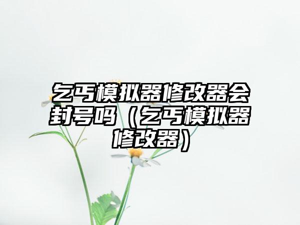 乞丐模拟器修改器会封号吗（乞丐模拟器修改器）