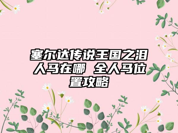 塞尔达传说王国之泪人马在哪 全人马位置攻略