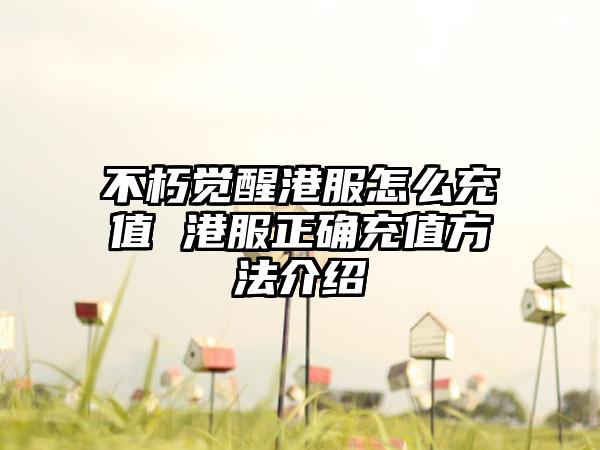 不朽觉醒港服怎么充值 港服正确充值方法介绍