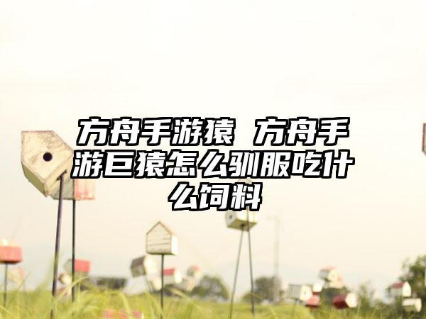 方舟手游猿 方舟手游巨猿怎么驯服吃什么饲料