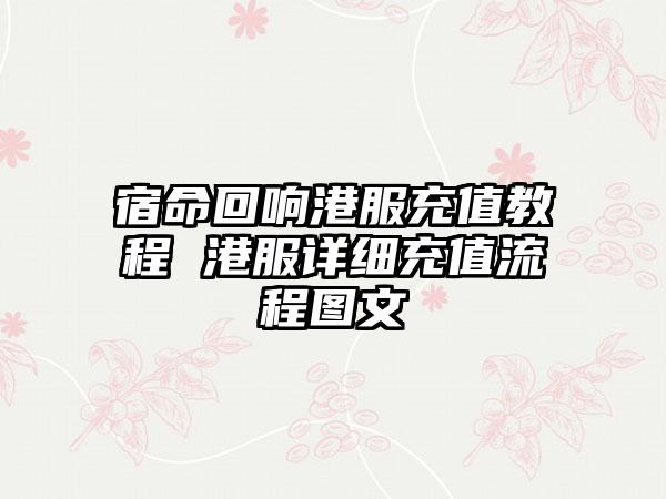 宿命回响港服充值教程 港服详细充值流程图文