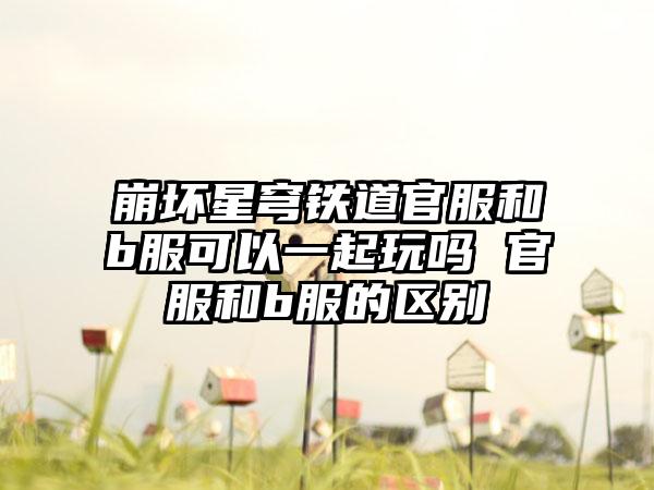 崩坏星穹铁道官服和b服可以一起玩吗 官服和b服的区别