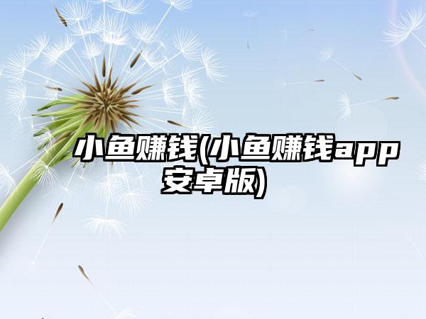 小鱼赚钱(小鱼赚钱app安卓版)